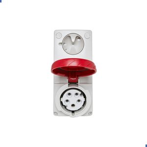 Tomada Bloqueio Embutir Quasar 3P+T 32A 380/415V 6H Vm Ip65 Steck Qua4246B
