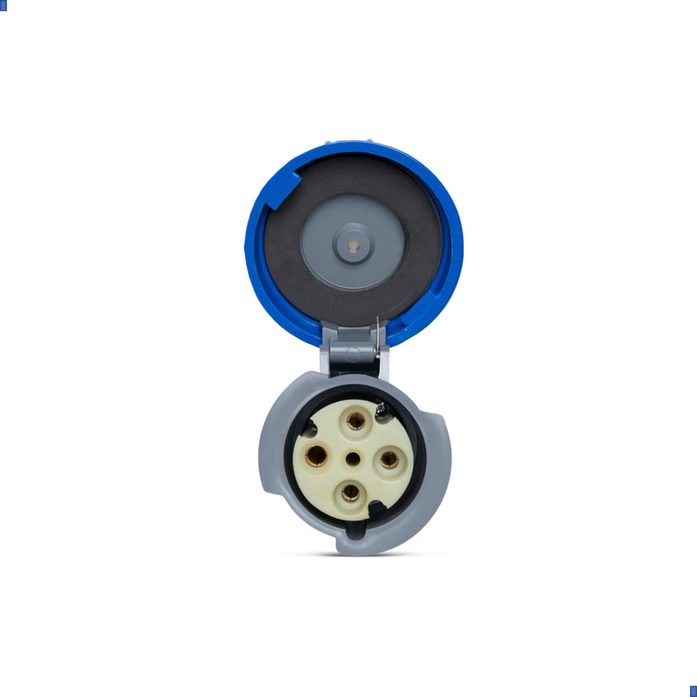Acoplamento Brasikon 3P+T 63A 200/250V 9H Az Ip67 Steck S4559 - Steck