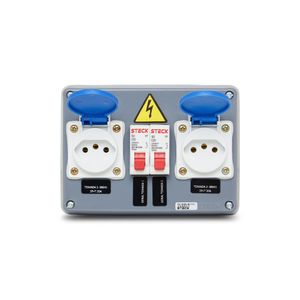 Quadro Tomada Nbr S304 2X20A 2Xs8641 Ip40 Steck S304104