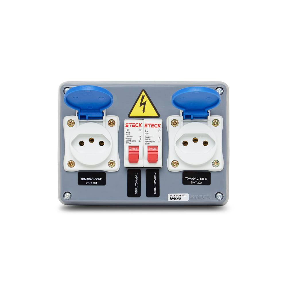 Qd Tom Nbr S304 2X20A 2Xs8641 Ip40 Steck S304104 - Steck