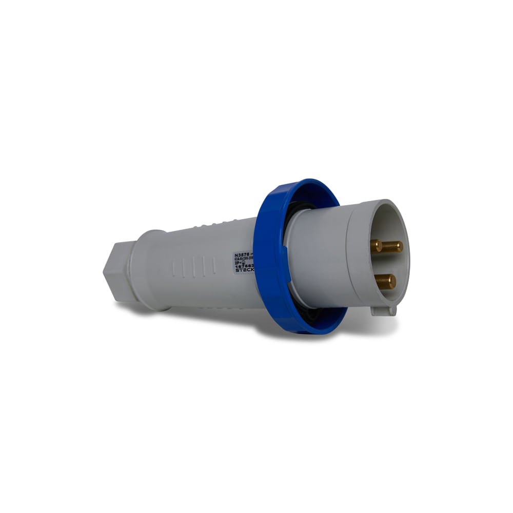 Plug Newkon 2P+T 63A 200/250V 6H Az Ip67 Steck N3576 - Steck