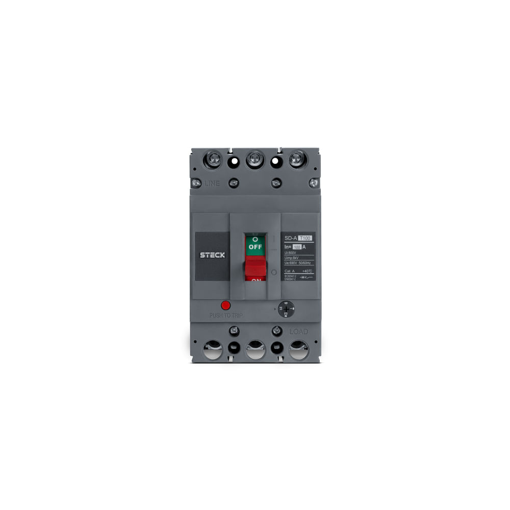 Disj Caixa Mold Markis Trip T100 100A 690V Term.Aj Steck Sdat100