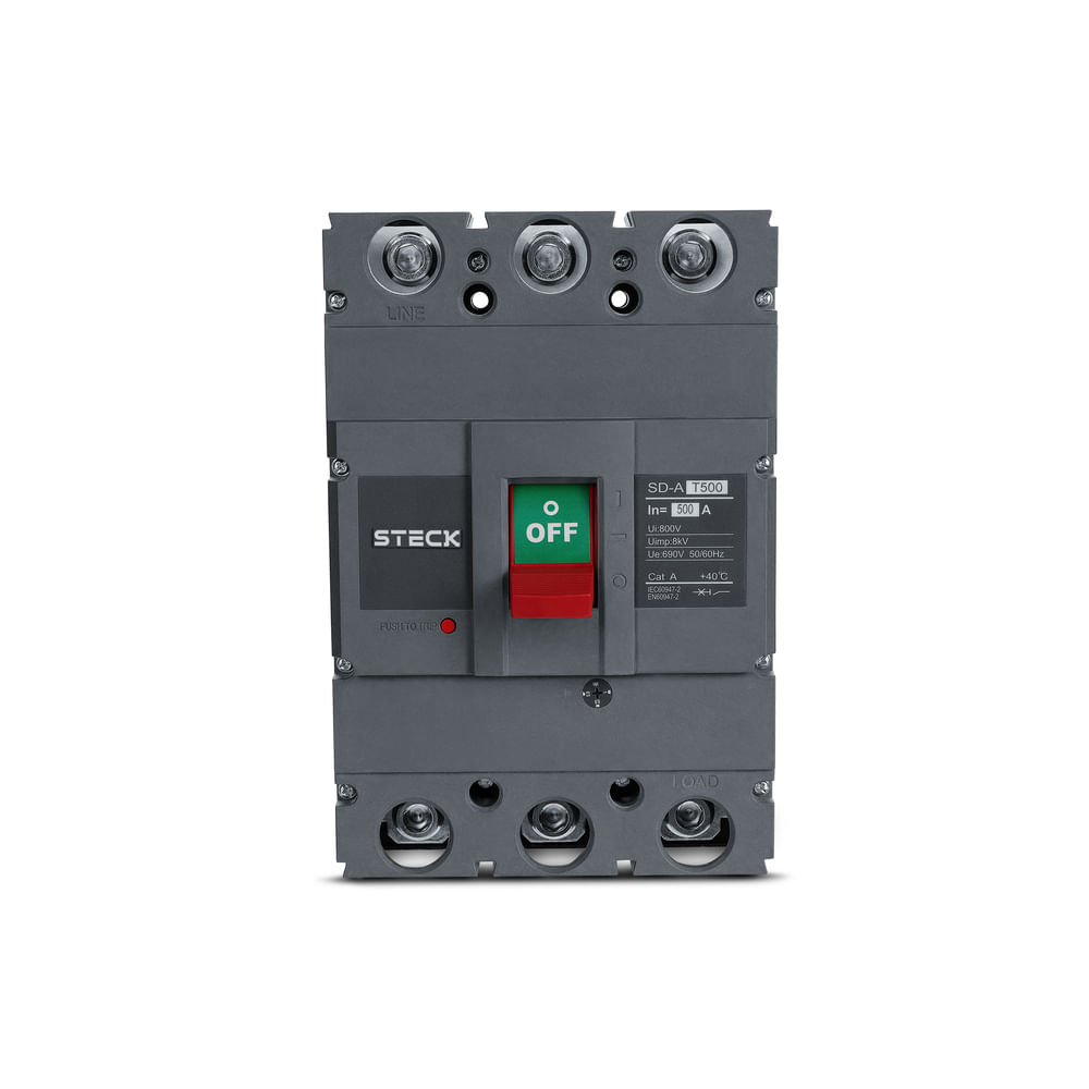 Disj Caixa Mold Markis Trip T630 500A 690V Term.Aj Steck Sdat500