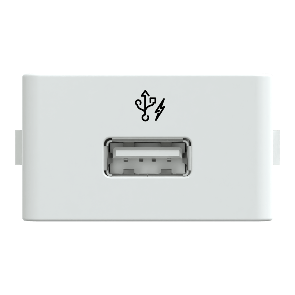 Módulo Carregador Usb-A S401500 Branco Brilhante Lunare Up Schneider