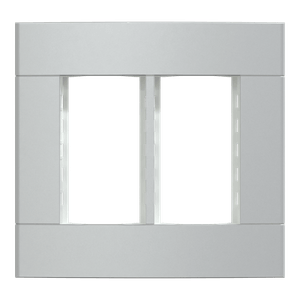 Placa+Suporte 4X4 De 6 Postos Aluminio, Schneider Electric, S421462