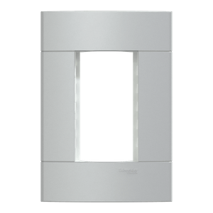 Placa+Suporte 4X2 De 3 Postos Aluminio, Schneider Electric, S421232