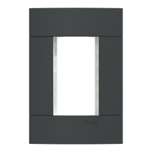 Placa+Suporte 4X2 De 3 Postos Grafite Fosco, Schneider Electric, S421231