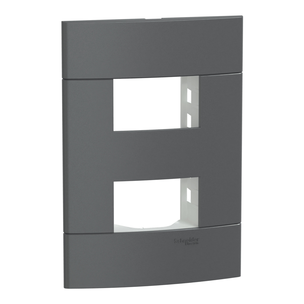 Placa+Suporte 4X2 De 2 Postos Separados Onix, Schneider Electric