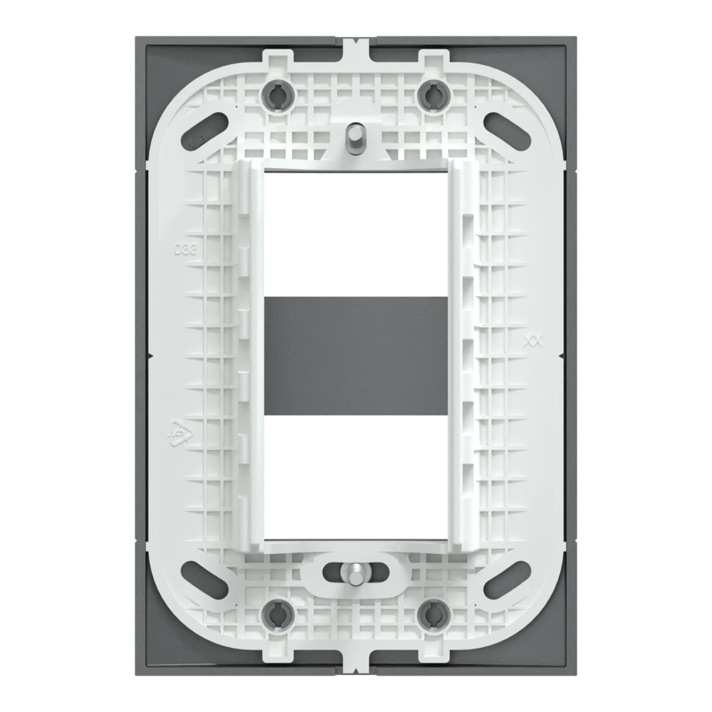 Placa+Suporte 4X2 De 2 Postos Separados Onix, Schneider Electric