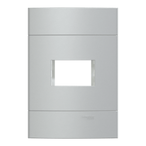 Placa+Suporte 4X2 De 1 Posto Aluminio, Schneider Electric, S421212