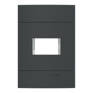 Placa+Suporte 4X2 De 1 Posto Grafite Fosco, Schneider Electric, S421211