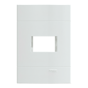 Placa+Suporte 4X2 De 1 Posto Branca Brilhante, Schneider Electric, S421210