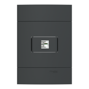 Conjunto Tomada Rj11 - 2 Fios Grafite Fosco, Schneider Electric, S411211