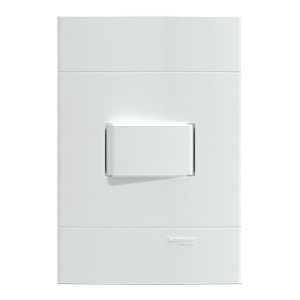 Conjunto Interruptor Simples 10Ax 250V Branco Brilhante, Schneider Electric, S411000