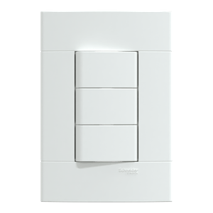 Conjunto 3 Interruptores Paralelos 10Ax 250V Branco Fosco, Schneider Electric, S413037