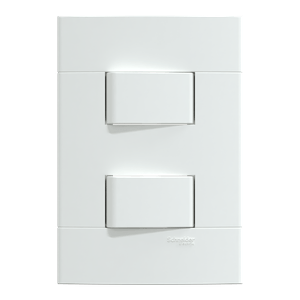 Conjunto 1 Interruptor Simples + 1 Interruptor Paralelo 10Ax 250V Branco Fosco, Schneider Electric, S412027