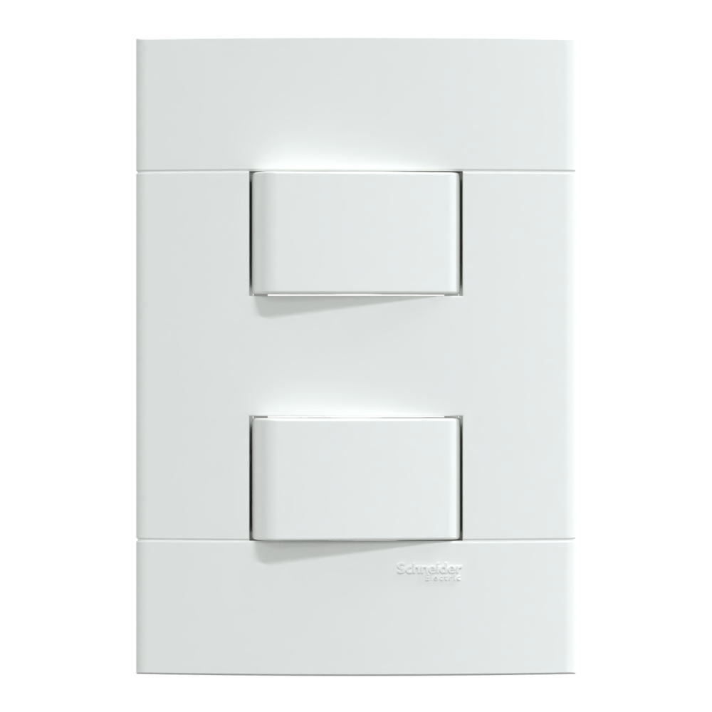 Conjunto Montado Interruptor Simples + Paralelo S412027 Branco Fosco Lunare Up Schneider