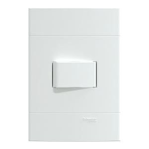 Conjunto Interruptor Bipolar Simples 25Ax 250V Branco Fosco, Schneider Electric, S411057