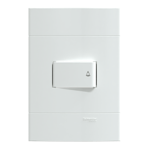 Conjunto Pulsador Para Campainha 10A 250V Branco Brilhante, Schneider Electric, S411020