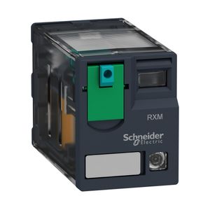 Relé de interface, 12A, 2NAF, botão de teste, LED, 24VCC