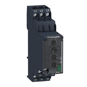 Relé de controle e medição de redes trifásicas, multifunção, on/off delay (0,1...30s), 2NAF, 8A, 380...480VCA