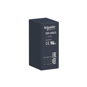 Relé de interface, 8A, 2NAF, 12VCC
