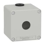 Botoeira-metalica-vazia-Ø22mm-cinza-1-furo-80x80x77mm