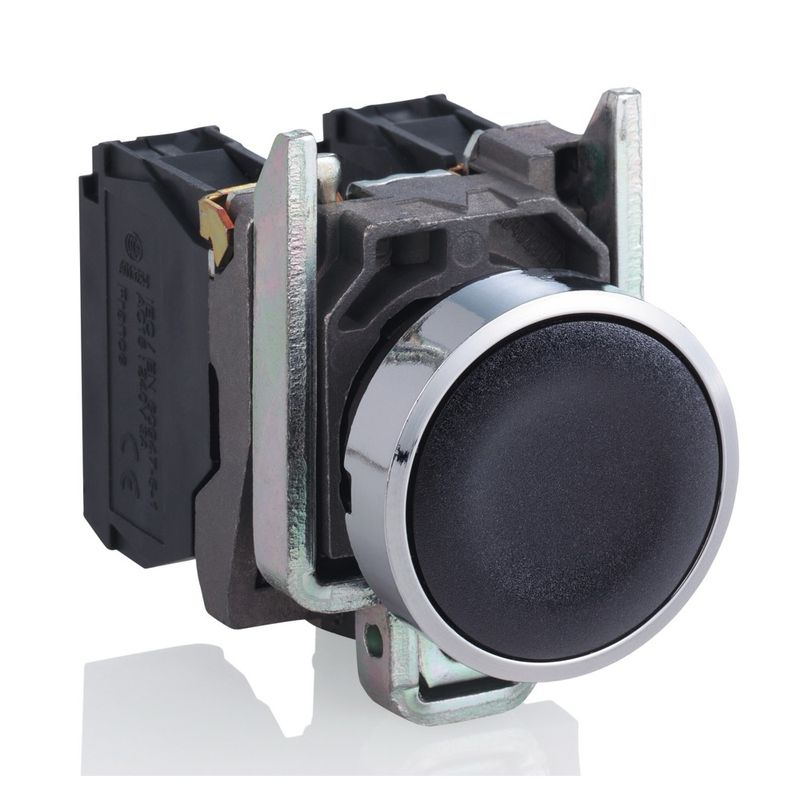 Botao-Ø22mm-metalico-retorno-por-mola-preto-NA-NF