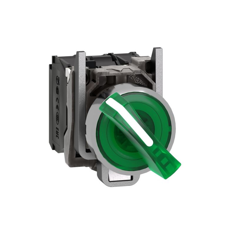 Chave-seletora-luminosa-Ø22mm-metalica-2-posicoes-fixas-verde-NA-NF-24V