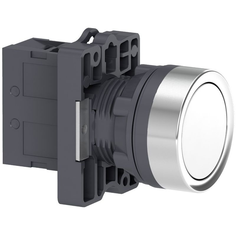 Botao-Ø22mm-plastico-retorno-por-mola-branco-NA