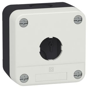 Botoeira plástica vazia Ø22mm para linha XA2, cinza, 1 furo