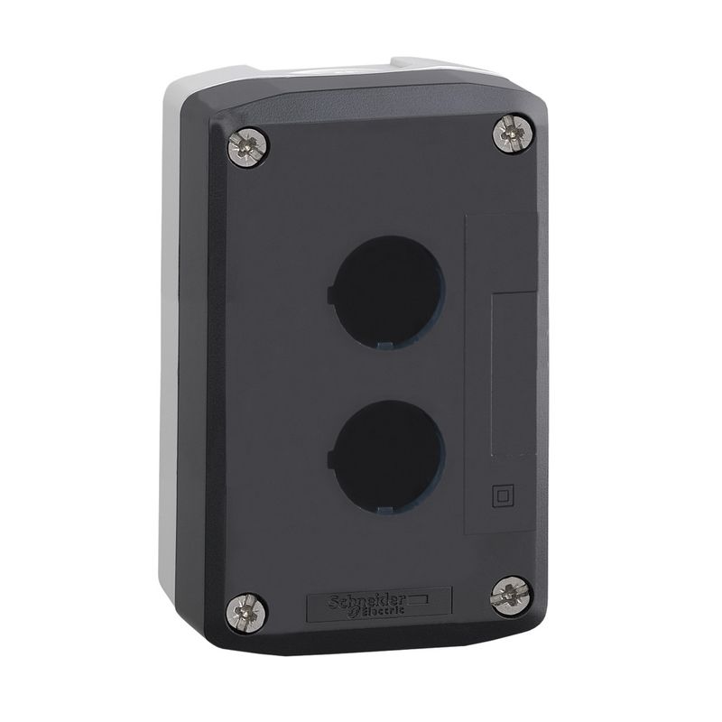 Botoeira-de-comando-2-furos-Ø22mm-vazia-cinza-para-botao-modular