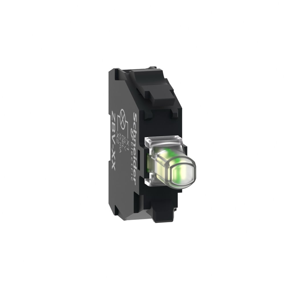 Bloco de contato luminoso, LED universal, conector por parafuso,, 230...240VCA