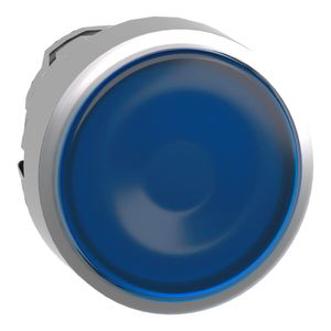 Cabeçote para botão luminoso modular Ø22mm metálico, para LED integral, azul
