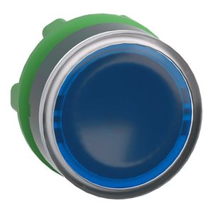 Cabeçote para botão luminoso modular Ø22mm plástico, para LED integral, azul