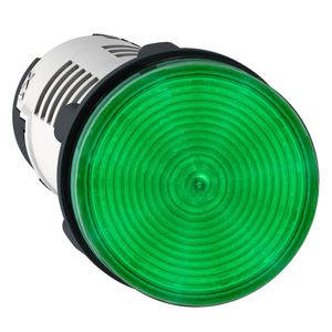 Sinalizador Ø22mm plástico, LED, verde, 24VCA/CC