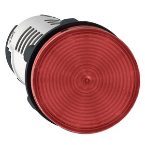Sinalizador Ø22mm plástico, LED, vermelho, 24VCA/CC