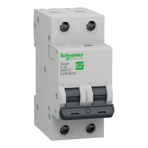 Disjuntor Easy9 2P 25A 6kA 400V CA curva C