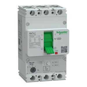 Disjuntor caixa moldada GoPact 3P 200A 36kA ajustável 40A