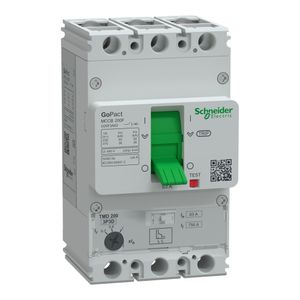 Disjuntor caixa moldada GoPact 3P 200A 36kA ajustável 63A