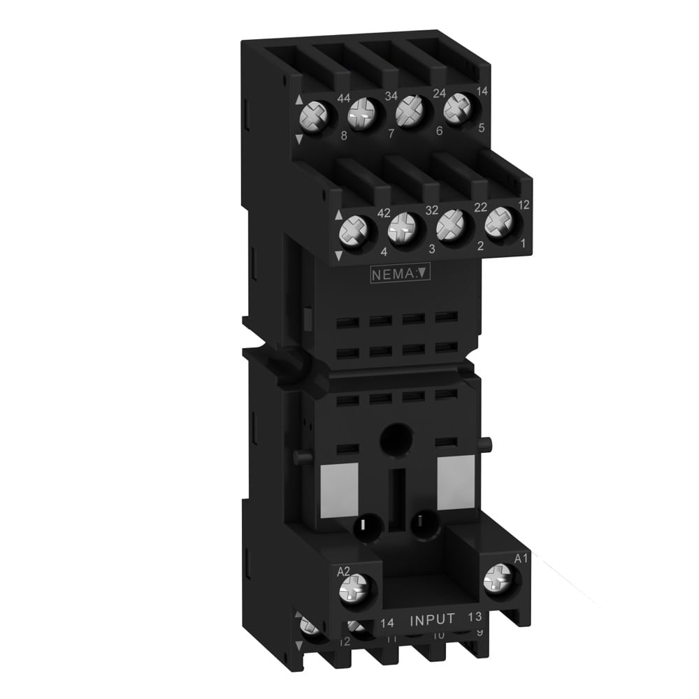 Base para relé RXM2* e RMX4*, contatos mistos, conexão por parafuso