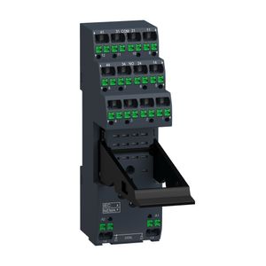 Base com terminais por pressão, contatos separados, para relés RXM2* e RXM4*