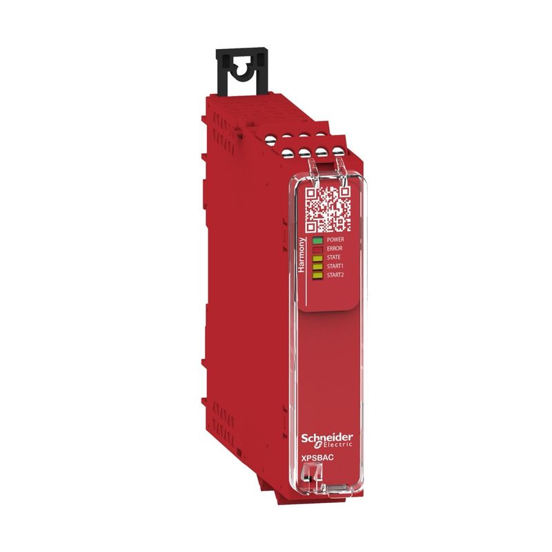 Rele-de-Seguranca-Cat.-4---PL-e---SILCL-3---2-Canais-de-Entrada---6-Saidas--4-NA-1-NF----Conector-Parafuso---24-Vac-dc