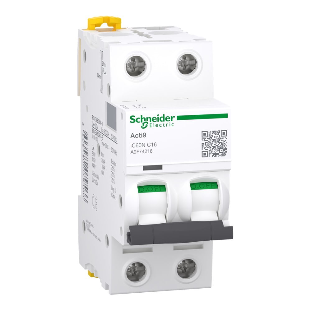 Disjuntor Acti9 Ic60N 2P 16A Curva C - Steck