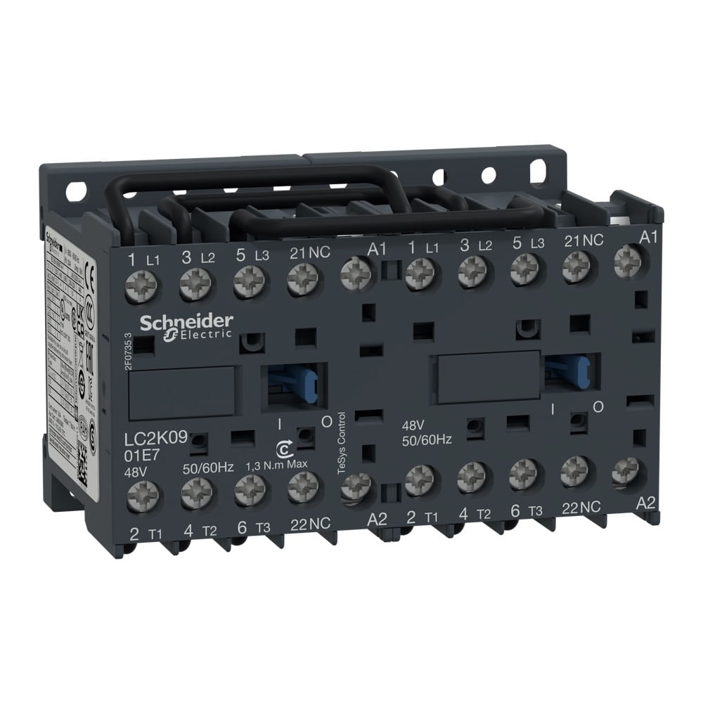 Contator Com Reversão 3P 9A 24V 50/60Hz 1Nf Lc2K0901B7 Schneider