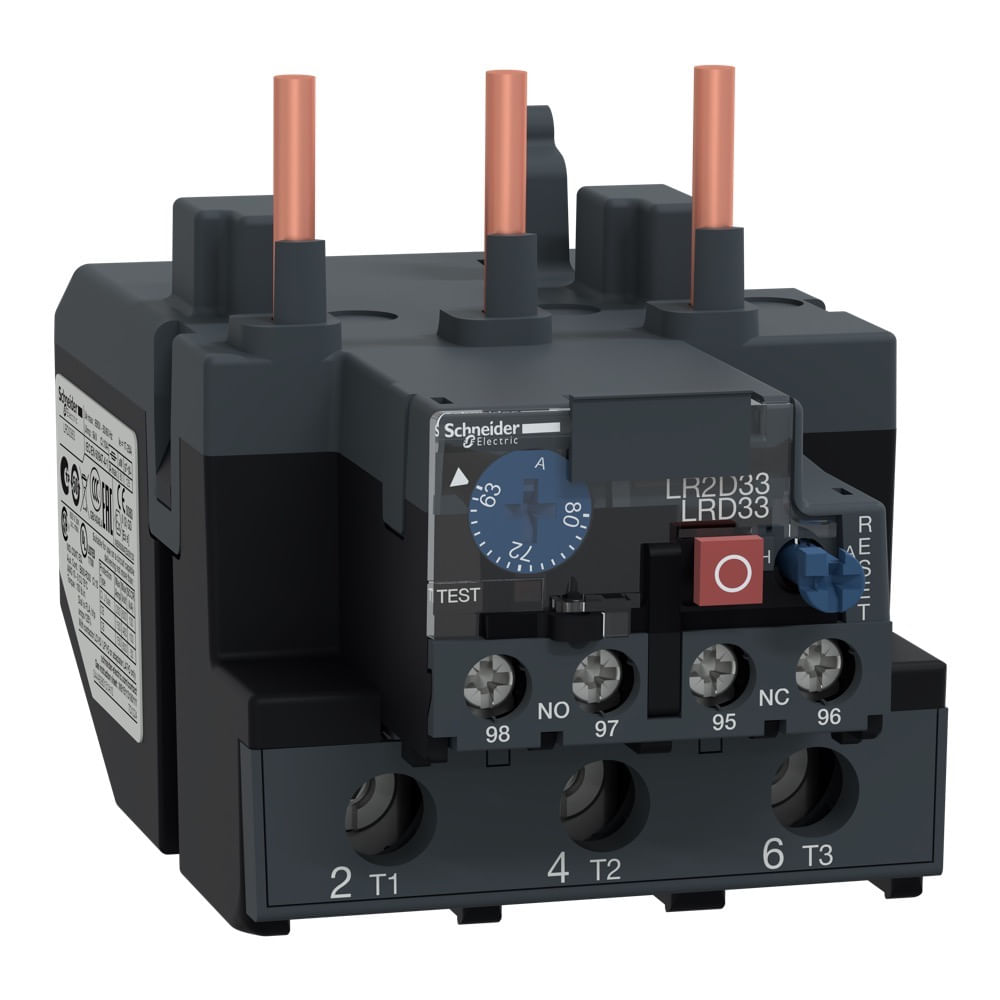 Relé De Sobrecarga Térmica Tesys Deca 63-80A Classe 10A 1Na+1Nf, Schneider Electric, Lrd3363