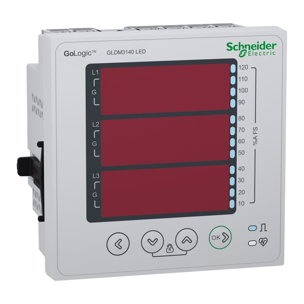 Gologic Dm3141 - Medidor Para Montagem Em Painel, Classe 1.0, Led, Sem Comunicação, Schneider Electric, Metsegldm3141Nc