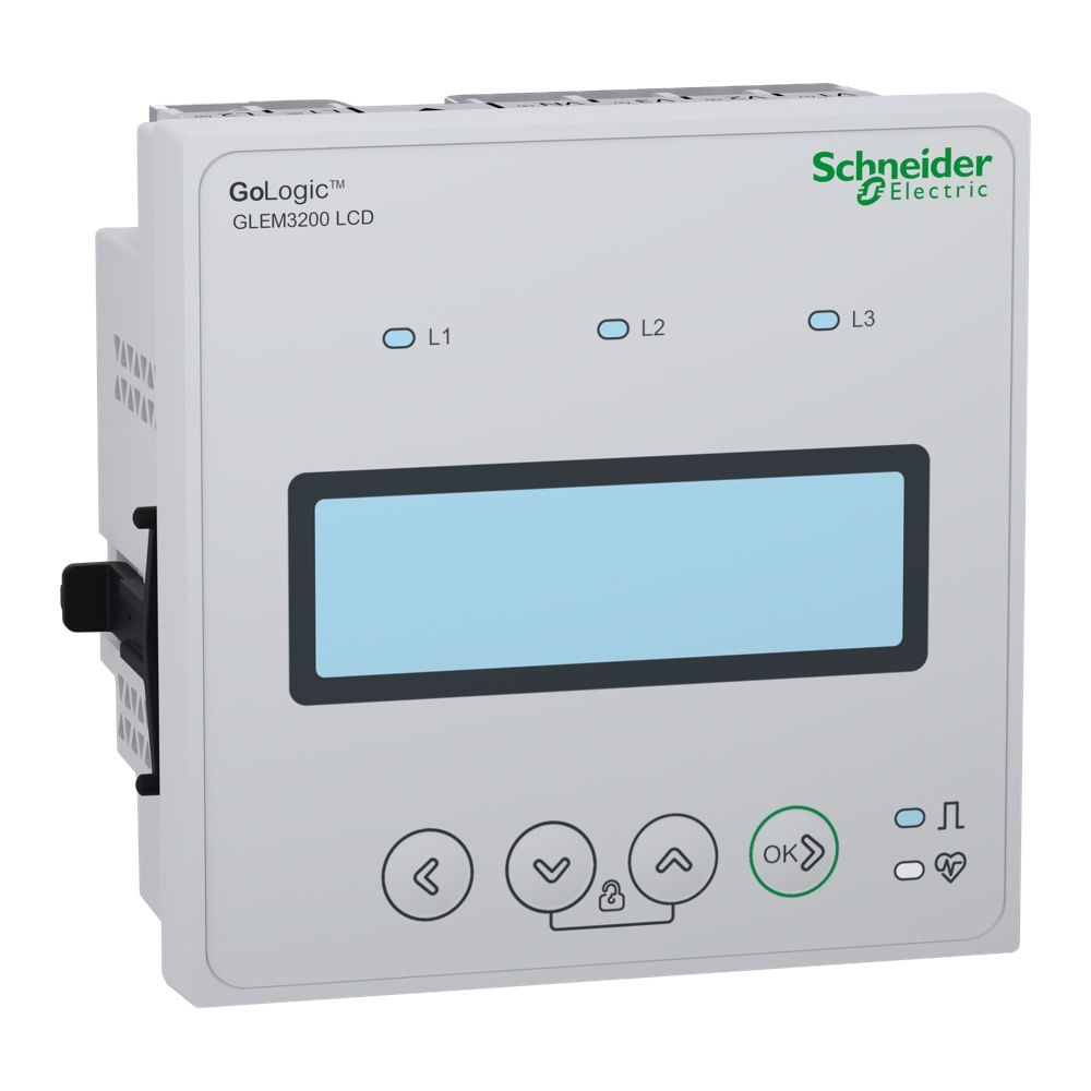 Gologic Em3265 - Medidor Para Montagem Em Painel, Classe 0.5, Lcd, Rs485, Schneider Electric, Metseglem3265