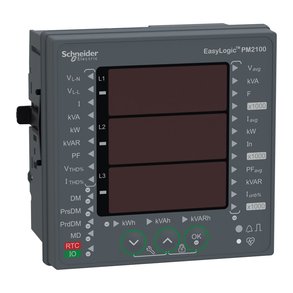 Multimedidor De Energia Com Comunicacao Modbus Rtu Display Led Modulos E Registro, Schneider Electric, Metsepm2130