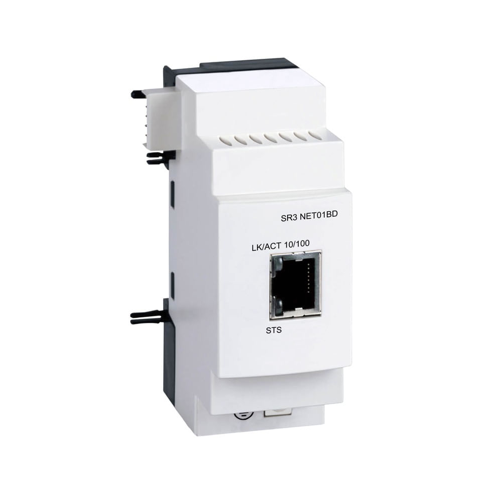 Encontraproduto.com.br - Módulo De Comunicação Zelio Logic 24Vcc Sr3Net01Bd Ethernet Schneider